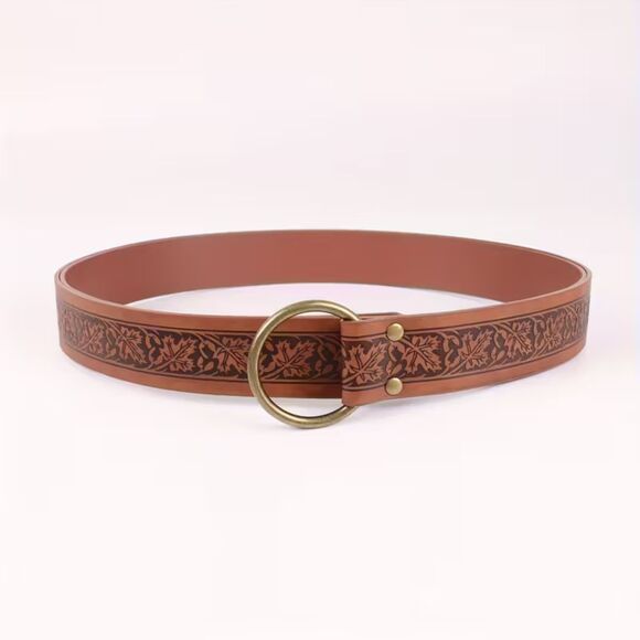Medieval PU Leather O-Ring Belt 65.4" – Renaissance Knight, LARP, Viking - Picture 5 of 5